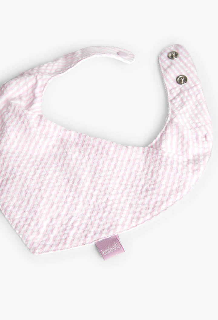 Set di bavaglini a fazzoletto in jersey per neonati unisex di colore rosa con stampa floreale.