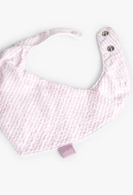 Conjunto de babadores de malha para bebé unissexo em cor-de-rosa com estampado floral