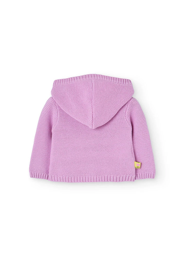 Giacca in maglia per neonata color rosa