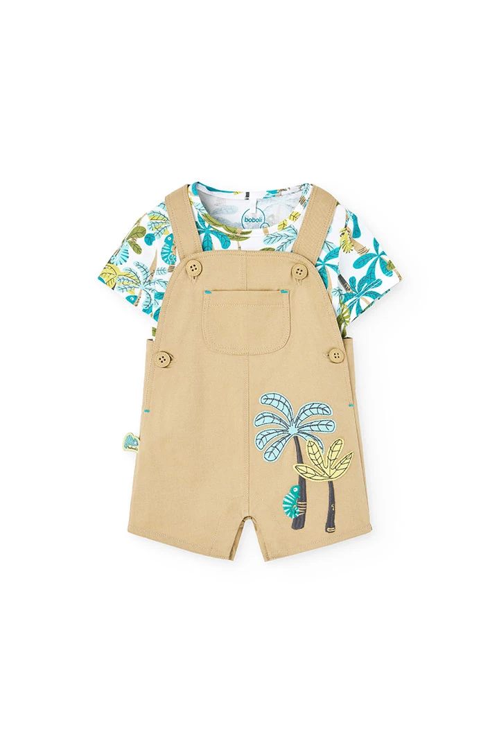 Ensemble assorti de bébé en tricot de couleur tropicale