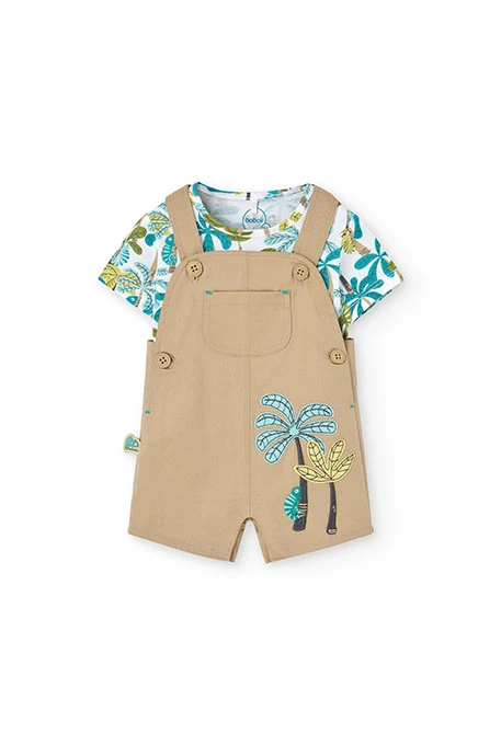 Ensemble assorti de bébé en tricot de couleur tropicale