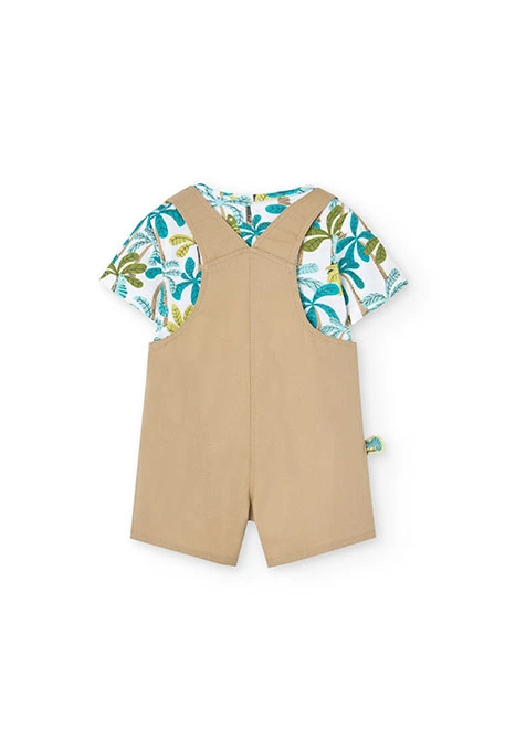 Knitted baby matching set in tropical colour