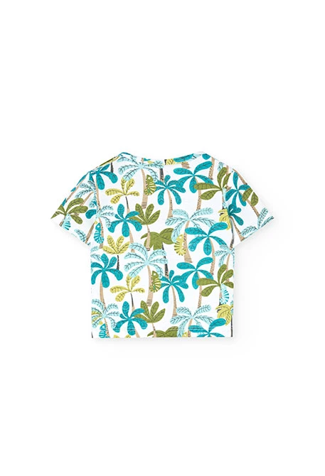 Set coordinato per bebè in maglia color tropicale.