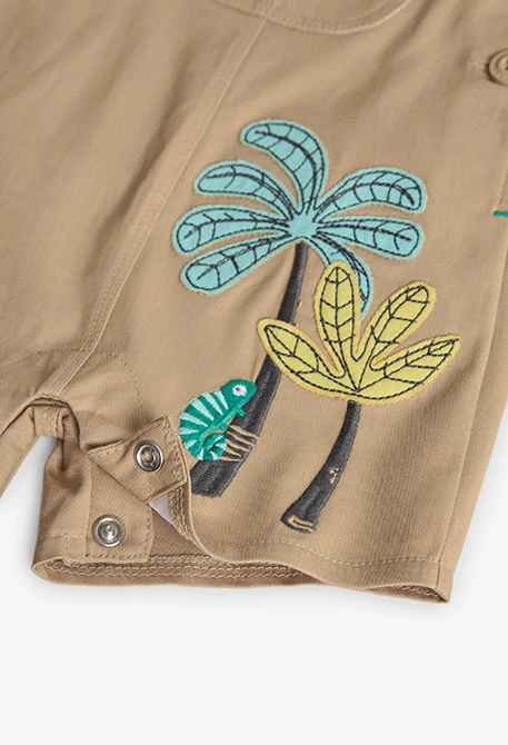 Ensemble assorti de bébé en tricot de couleur tropicale