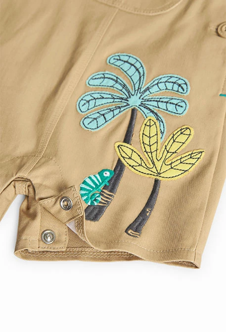 Set coordinato per bebè in maglia color tropicale.