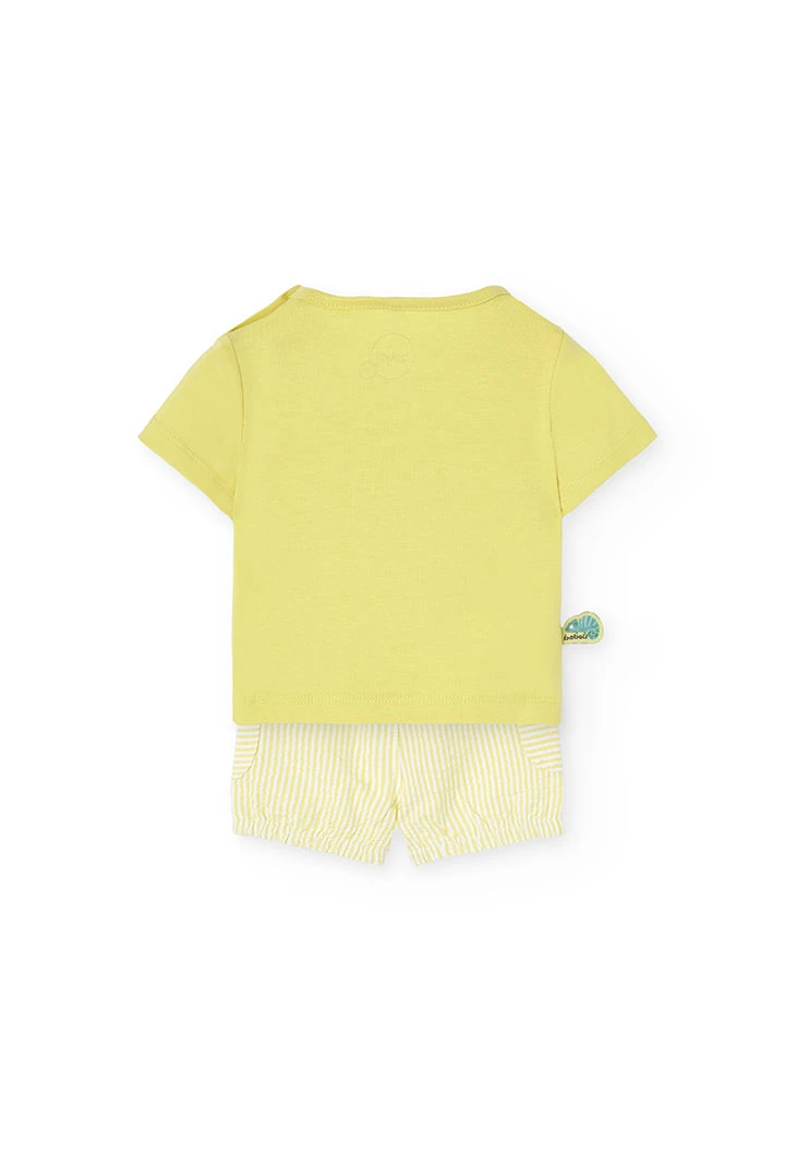 Completo in maglia combinato per neonato in colore verde