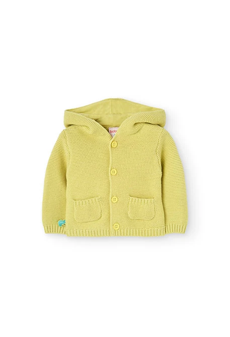 Giacca in maglia per neonato di colore verde