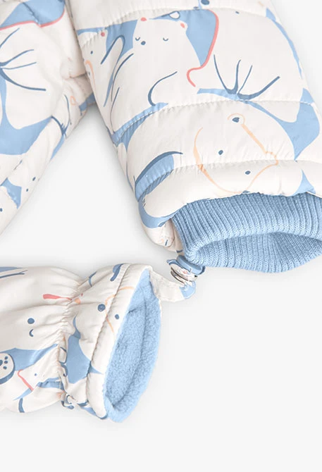 Combinaison technique bébé animaux bleu