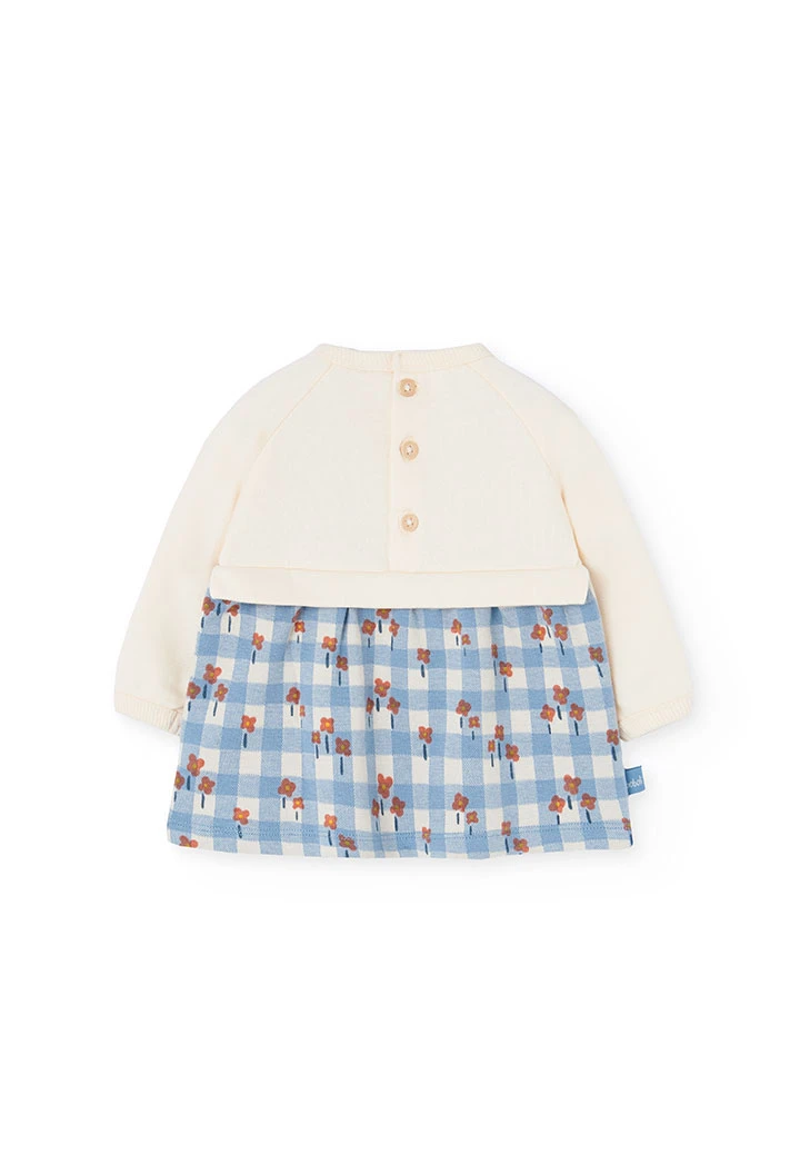 Vestido cru de xadrez