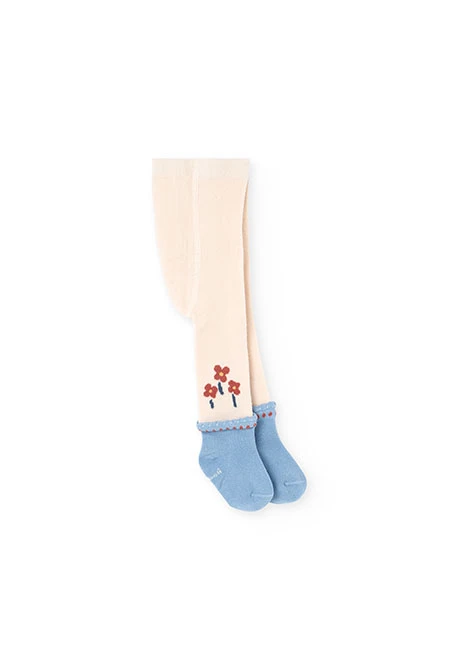 Strumpfhose mit Blumen