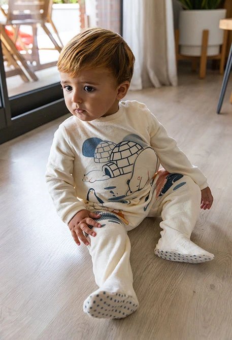 Babygrow de veludo cru animais