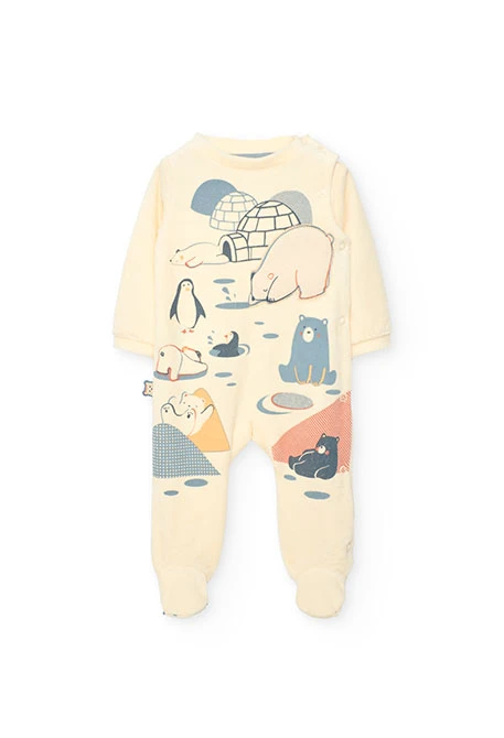 Babygrow de veludo cru animais