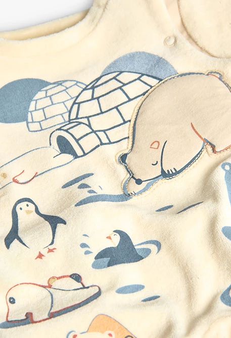 Babygrow de veludo cru animais