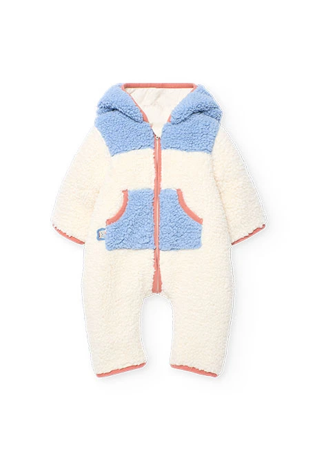 Cream knit baby onesie