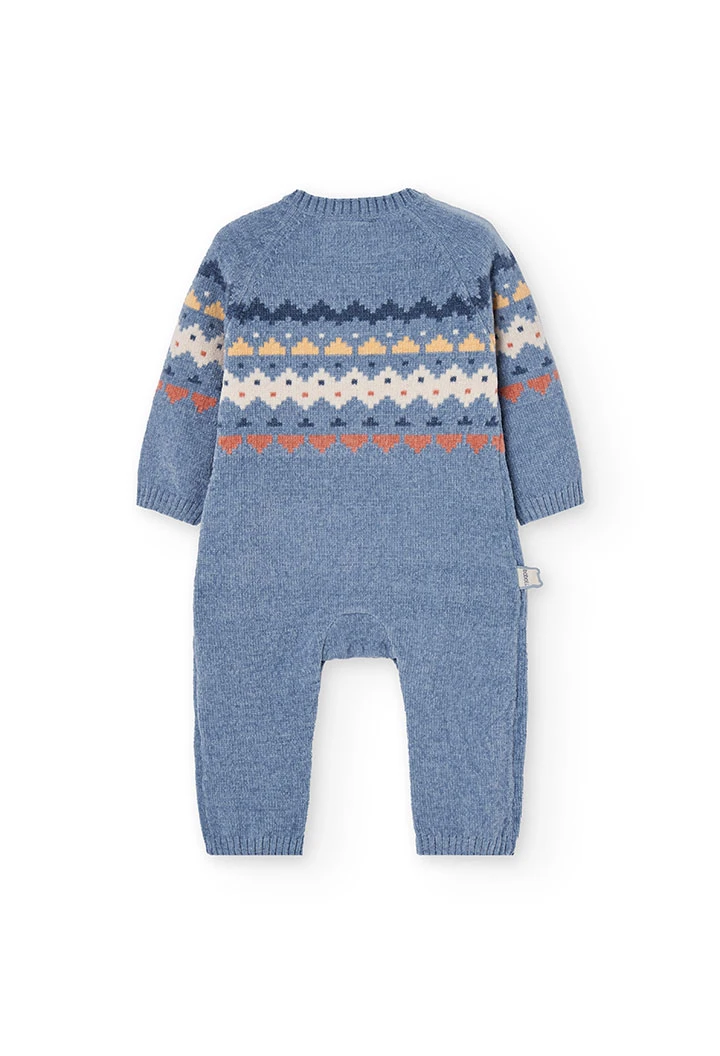 Gestrickter Babystrampler in Grau