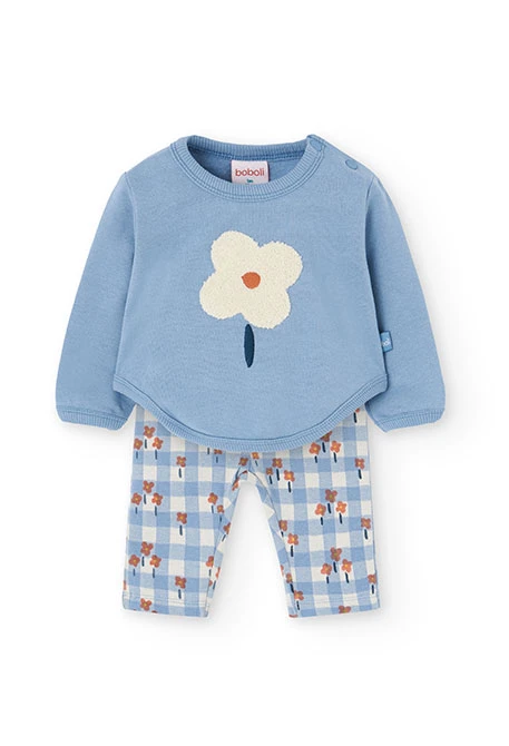 Conjunto bebé de punto en gris