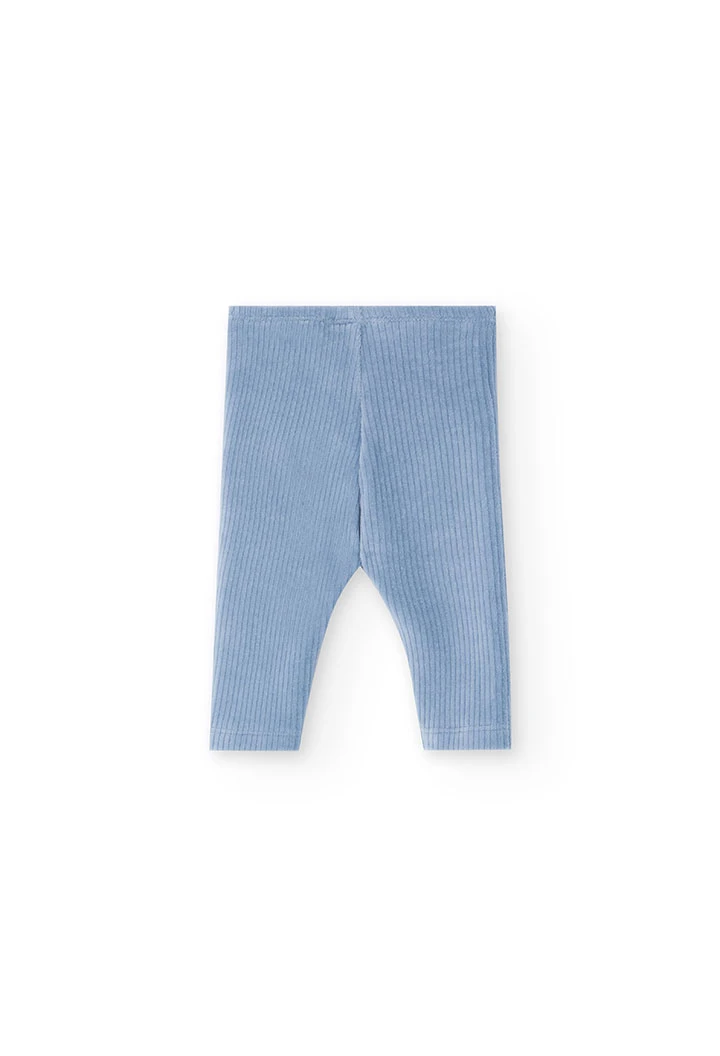 Babyset aus ungebleichtem Strick mit Blumen