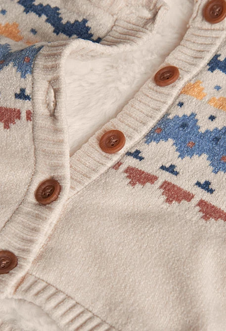 Chaqueta bebé crudo