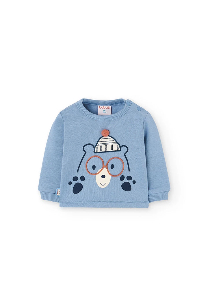 Conjunto bebé de punto gris animales cuadros