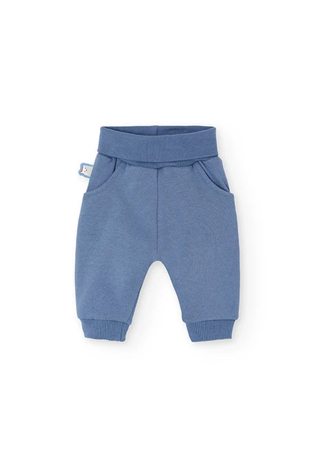 Strick-Babysatz mit Tiermotiven in Blau