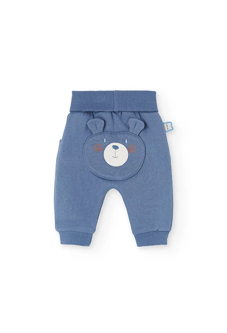 Strick-Babysatz mit Tiermotiven in Blau
