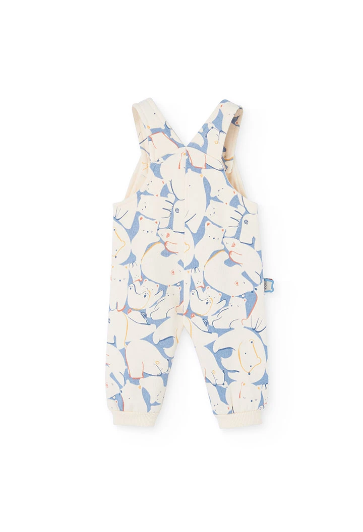 Blue knit baby set with animals
