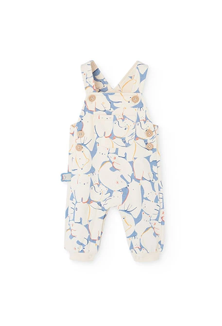 Conjunto de bebé de malha com animais azul