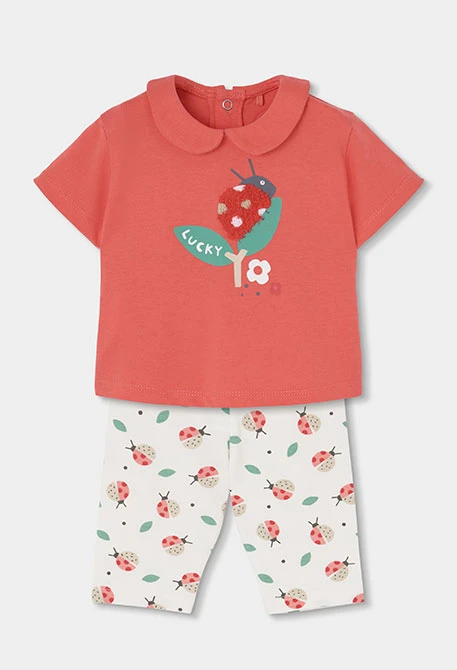 Conjunto bebé algodón rosa