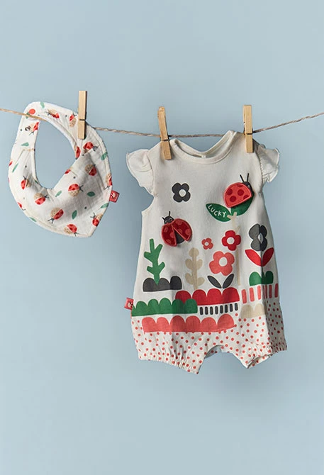 Pijama de nadó de cotó blanc