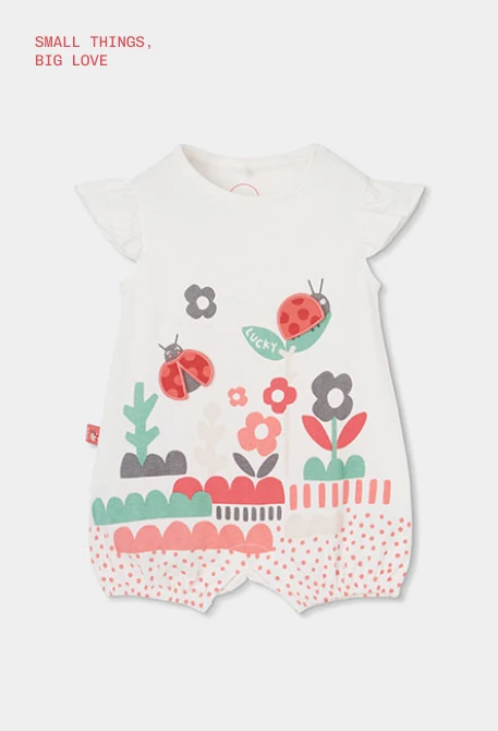 Pijama de nadó de cotó blanc