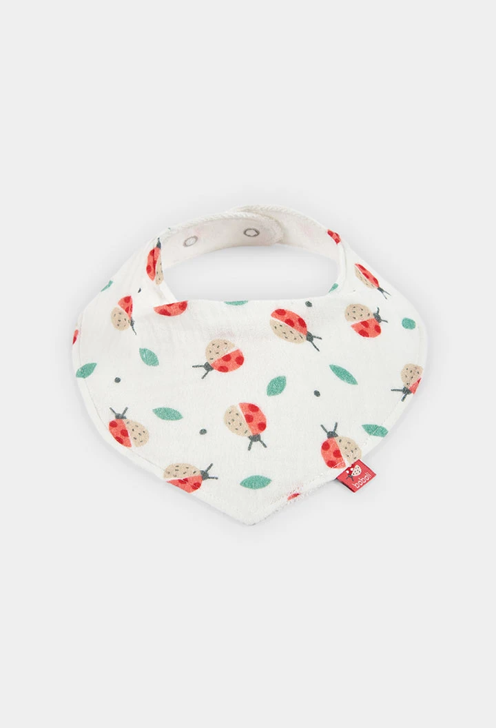 Pack of 2 printed cotton baby bibs