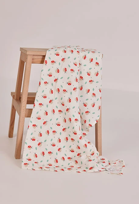 Manta de bebé de algodão estampado