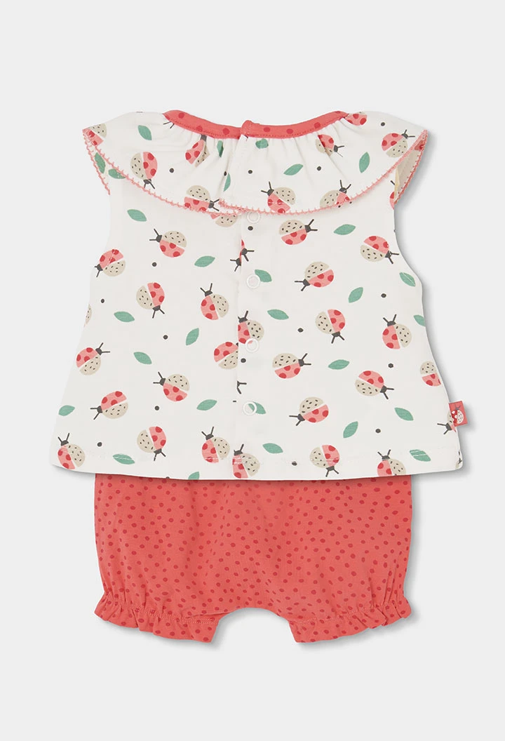 Printed cotton baby set