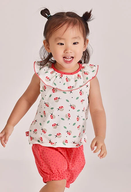 Printed cotton baby set