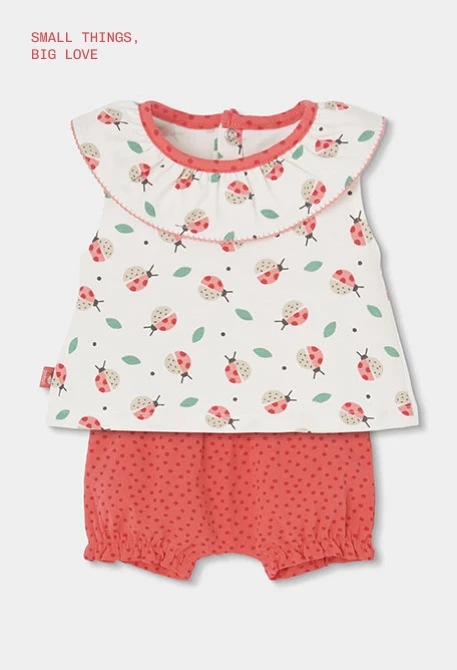 Ensemble bébé en coton imprimé