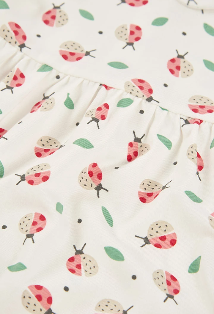 Kleid für Baby aus Strick mit Druckmuster