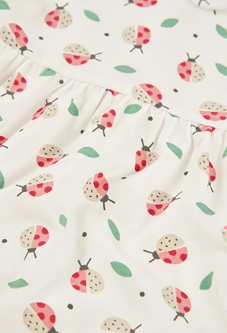 Vestido bebê tricô com estampado