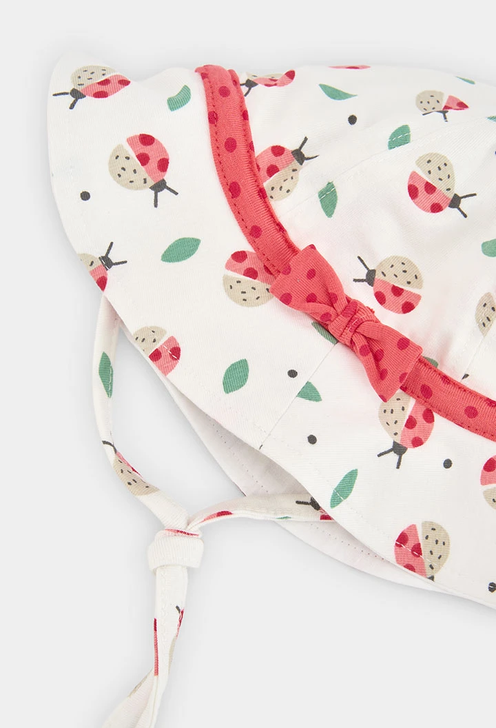 Cappellino neonato in cotone stampato