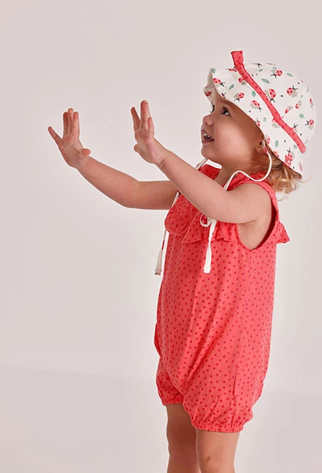 Bonnet bébé en coton imprimé