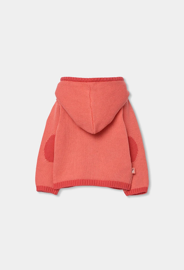 Veste en tricot rose pour bébé