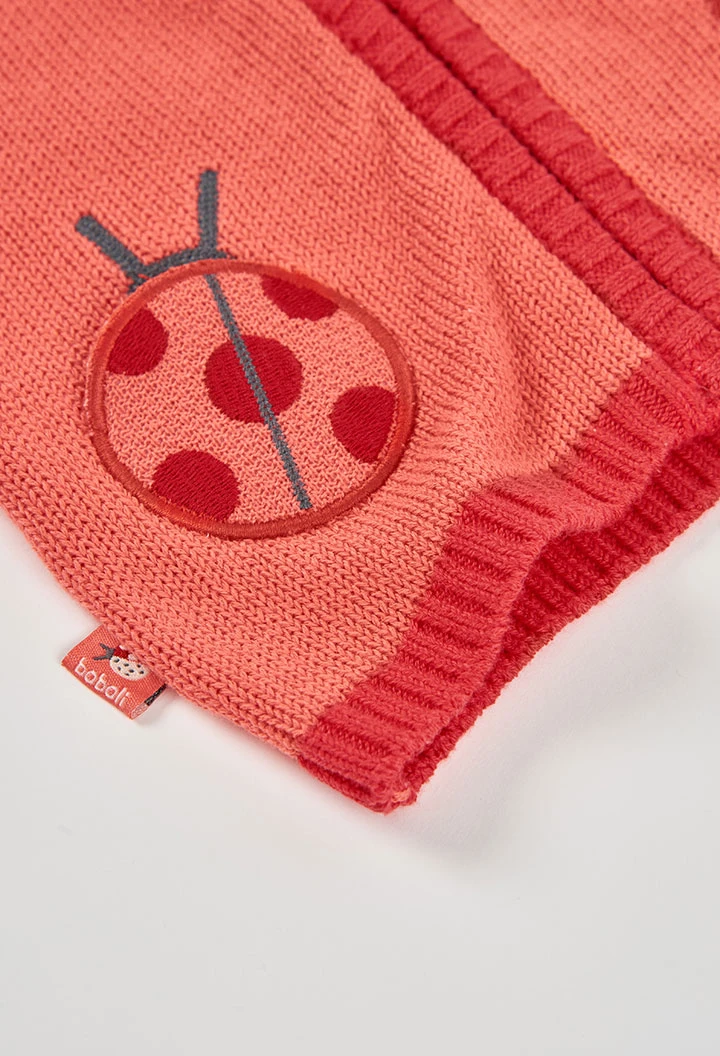 Chaqueta bebé de punto rosa