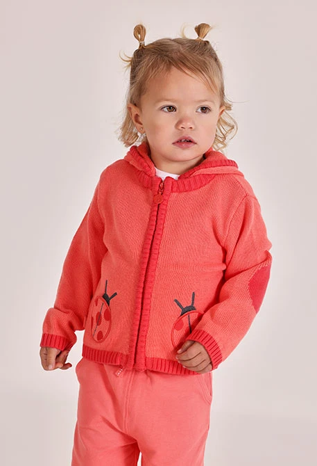 Rosa Strickjacke für Babys
