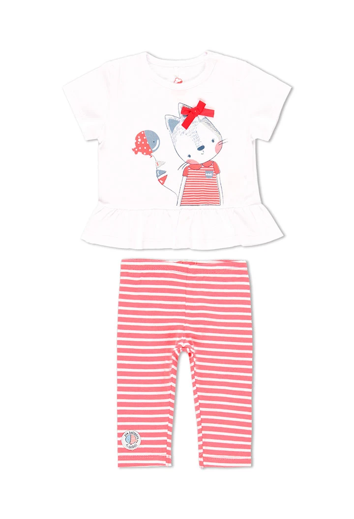 Pack en tricot à rayures pour bébé fille
