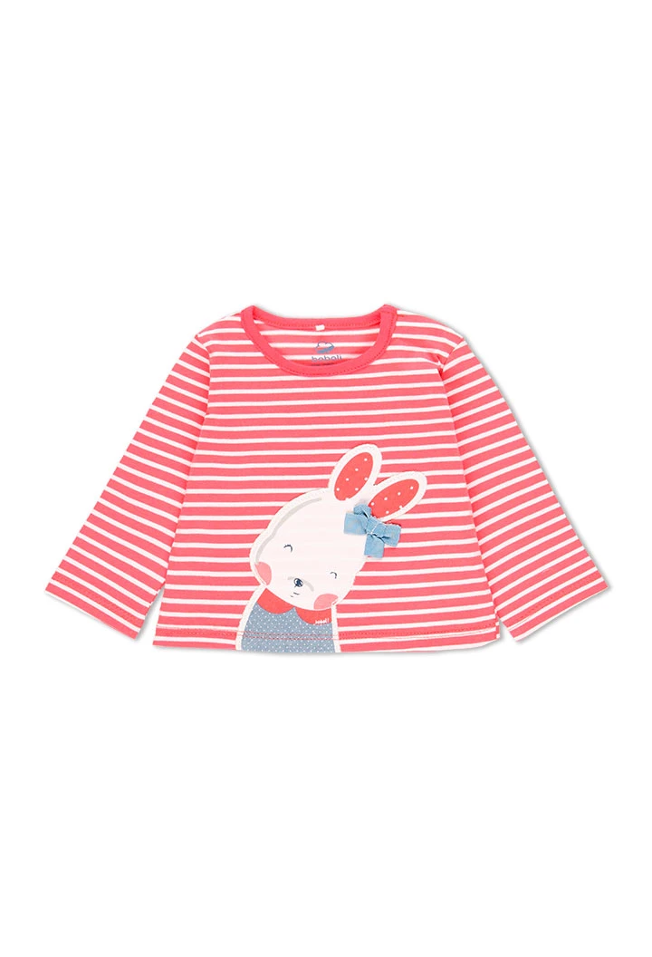 T-Shirt tricot à rayures pour bébé fille