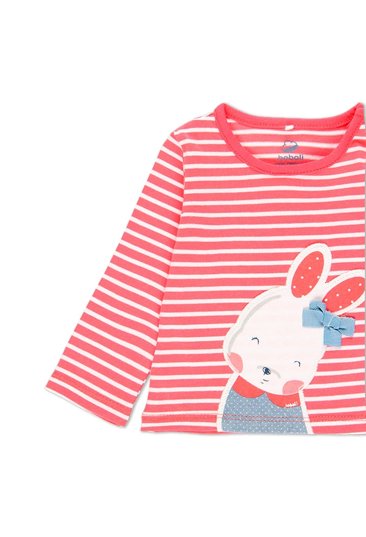 T-Shirt tricot à rayures pour bébé fille