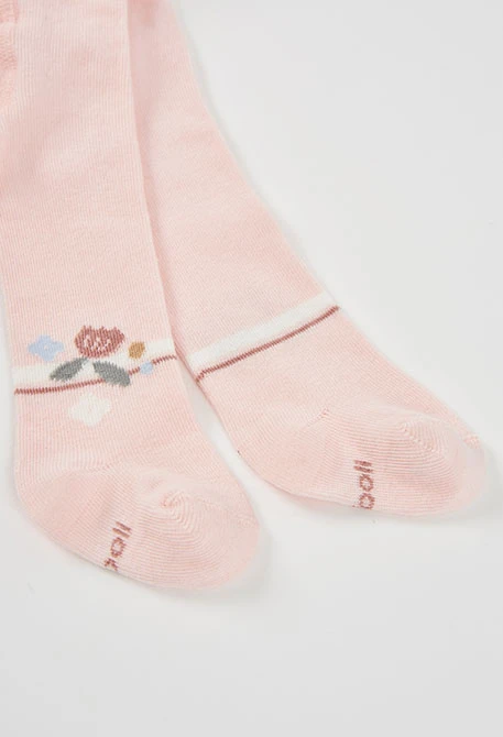 Pink floral print leotard baby