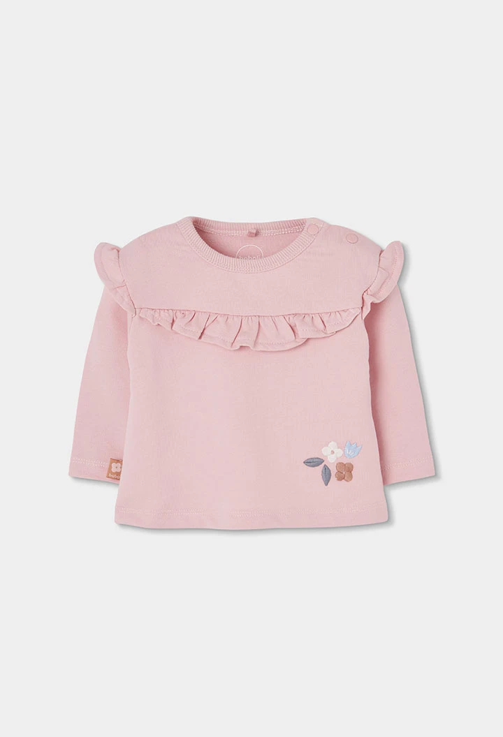 Conjunt punt nadó nena rosa estampat flors