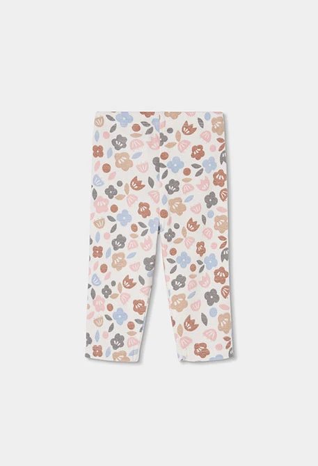 Ensemble maille bébé fille rose imprimé fleurs