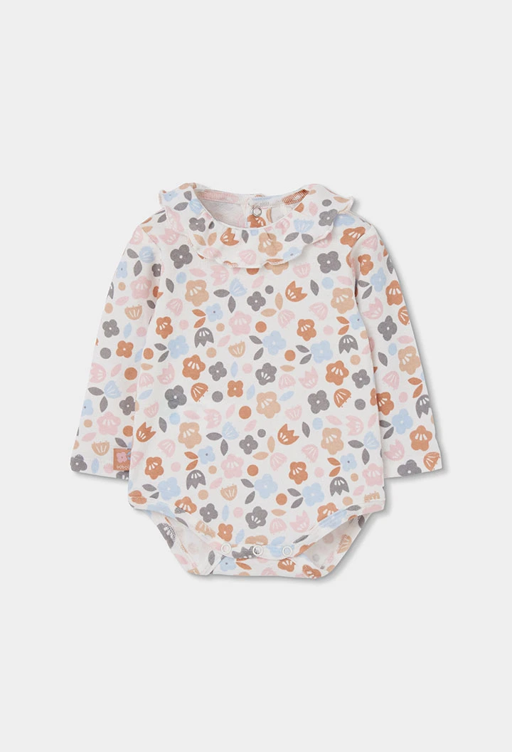 Ensemble maille bébé fille rose brodé hibou
