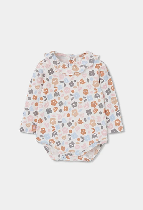 Ensemble maille bébé fille rose brodé hibou